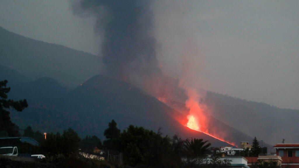 Lava spewing again from Canary Islands volcano, airport remains closed
